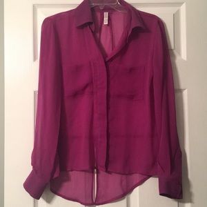 Long sleeve button up blouse